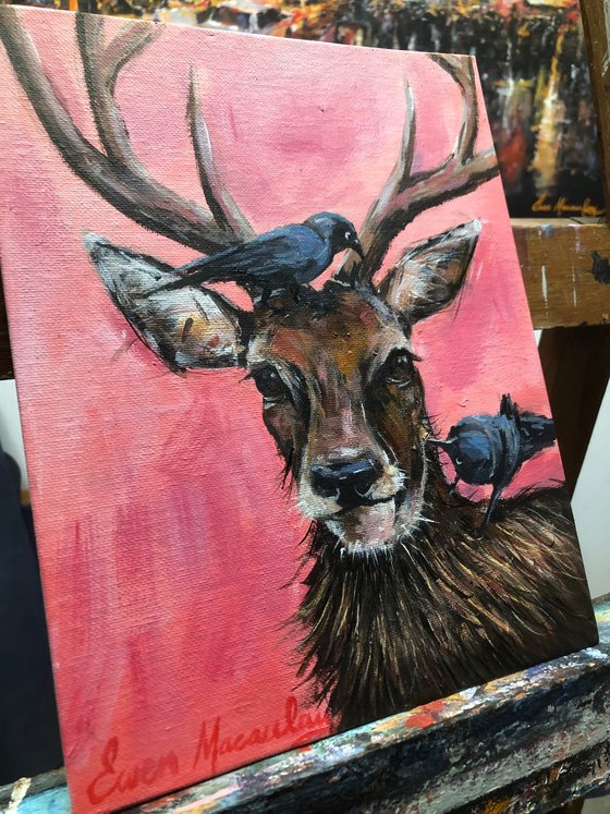 Stag and Crows