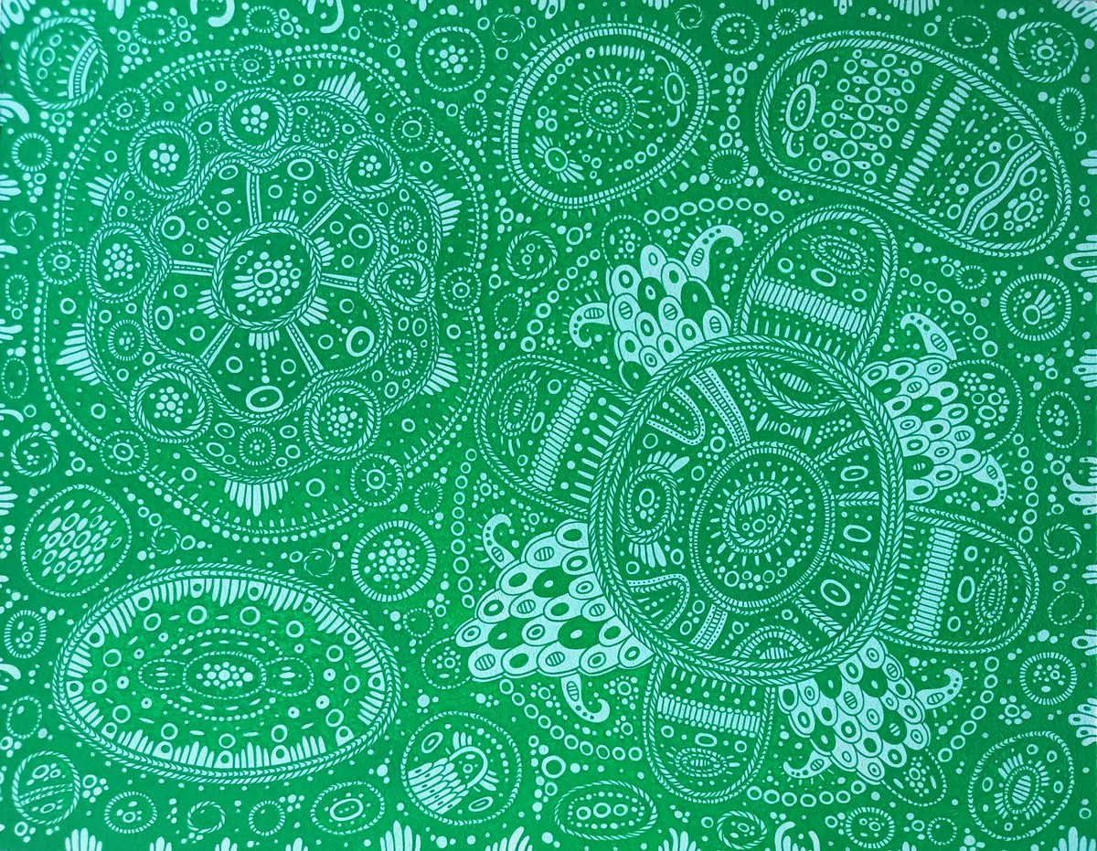 Geometric Abstract Acrylic Painting By Veronika Demenko, 18 X 14", Surreal Pattern N.17, Original Artwork