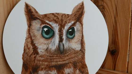 Round art Owl