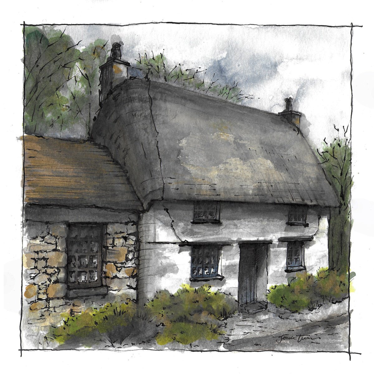 Expressive Cityscapes Watercolour By Gozde Temiz Istanbul, 12 X 12, London Countryside Canterbury, Original Artwork