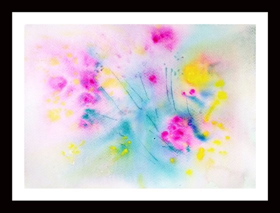 Abstract Magenta flowers