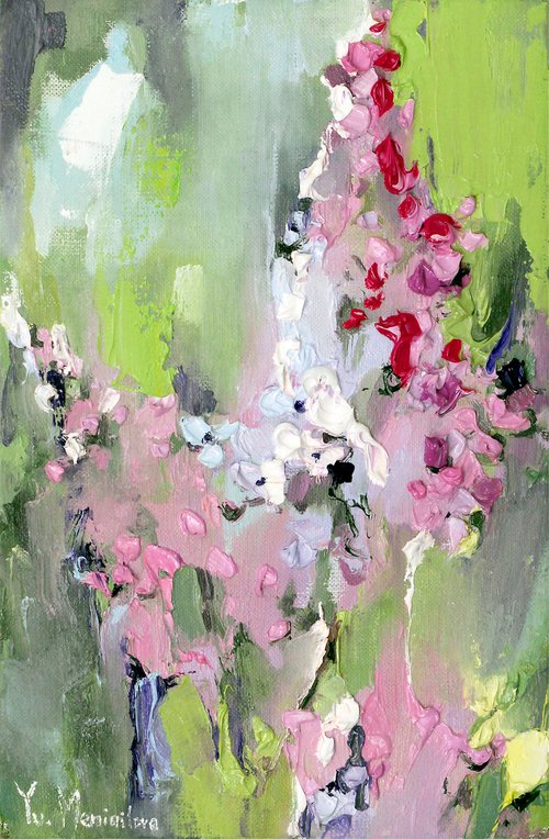 Lilac floral - Blooming - Very peri by Yuliia Meniailova