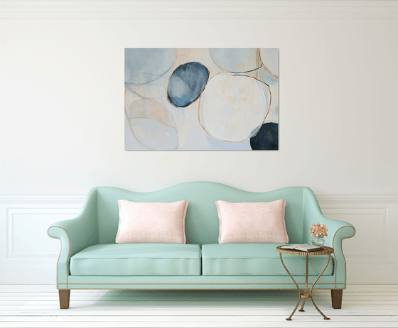 Blue and Neutral Artwork