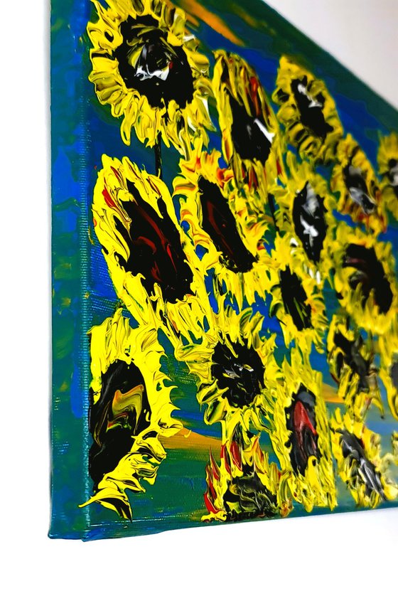 Blooming sunflowers 3