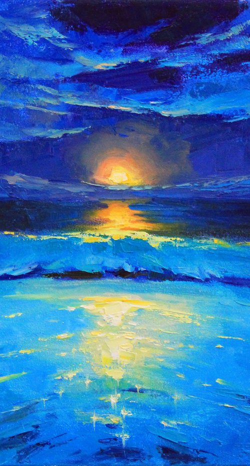 "Night on the beach" by Alisa Onipchenko-Cherniakovska