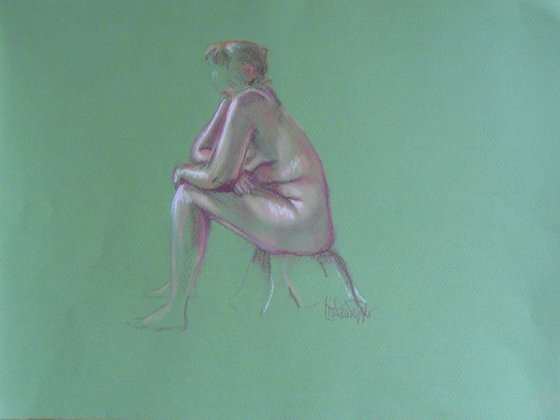 Sarah - seated nude