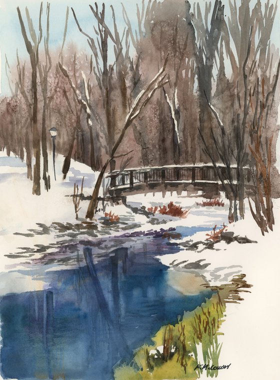 Bridge with Creek Reflection