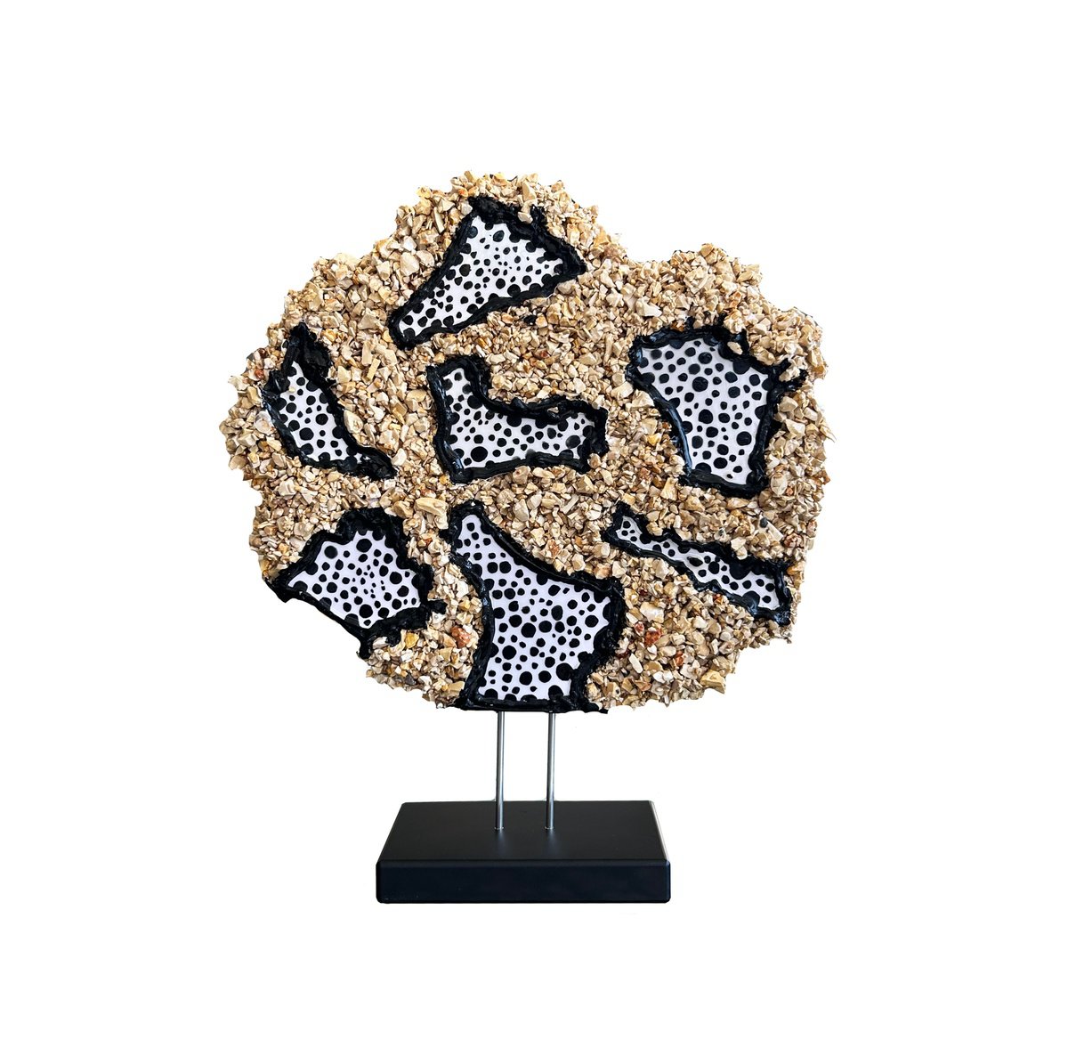 Abstract Sculpture By Alexandra Dobreikin, 13 X 15, Polka Dot Sculpture., Original Artwork