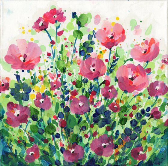 Sweet Serenade - Flower Painting  by Kathy Morton Stanion