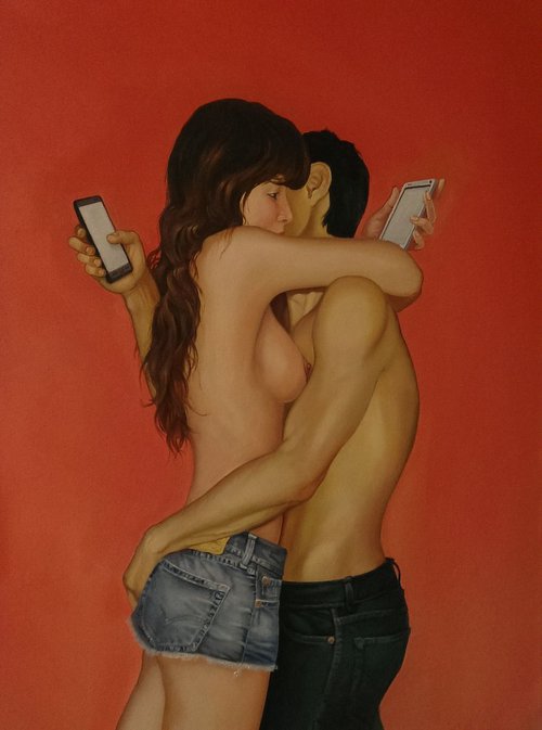 Smartphone and love. by Alexander Mikhalchyk
