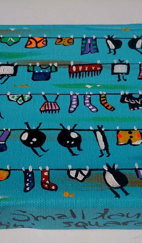 Small Laundry Square by Maria Luisa  Azzini