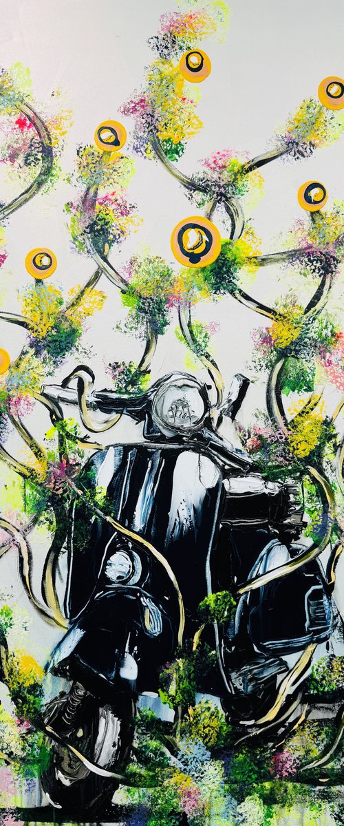 Vespa in Bloom by Antoni Dragan