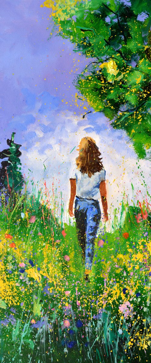 Walking in the grass by Pol Henry Ledent