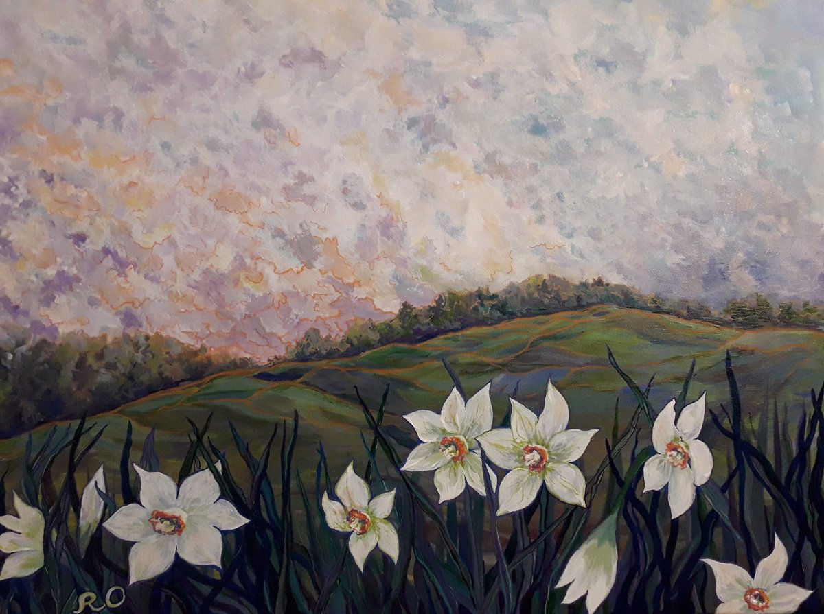  Daffodils By Olga Rokhmanyuk | Roartus, 20 X 16, Artwork For Sale On Artfinder