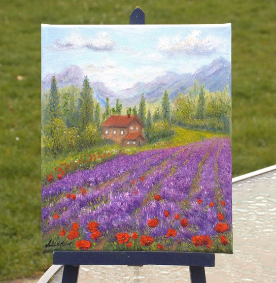 Lavender and poppies