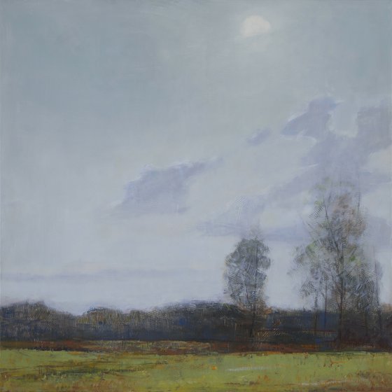 Peaceful Early Spring Morning 30x30 inch 76x76 cm by Bo Kravchenko