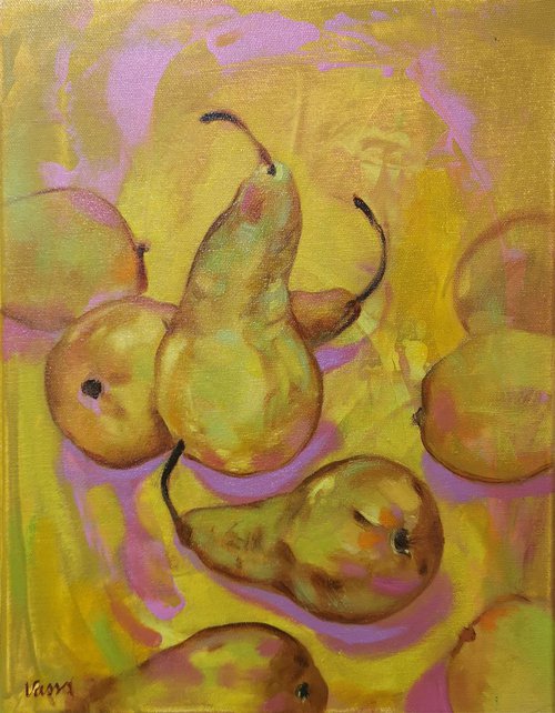 Yellow pears by Vassa Ponomarjova