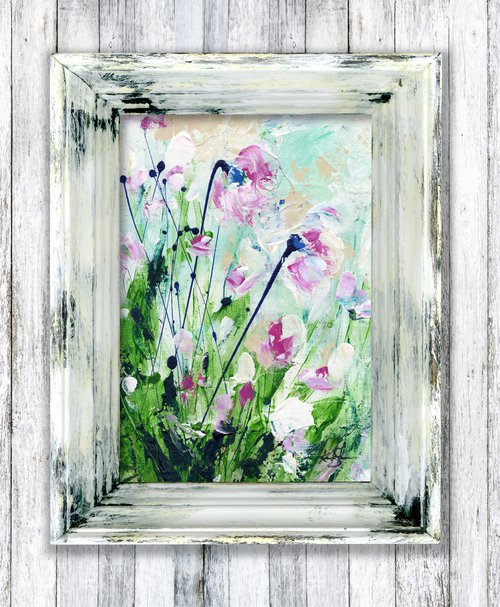 Morning Dream - Framed Textured Floral Painting by Kathy Morton Stanion by Kathy Morton Stanion