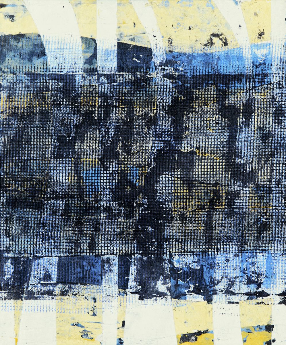 Abstract Acrylic Painting By Petr Strnad, 10 X 12", Territory V., Original Artwork