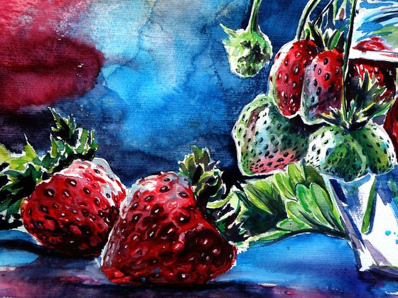 Still life with strawberry