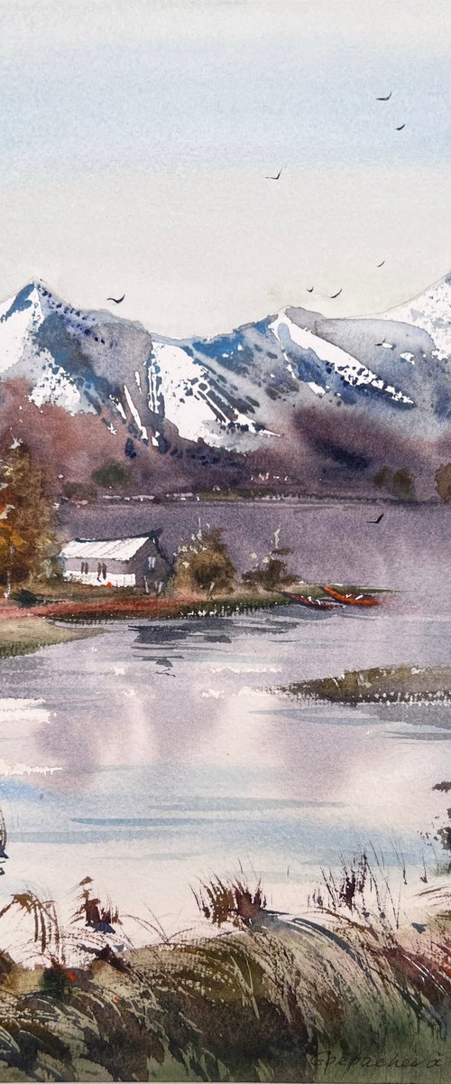 House by the lake #3 by Eugenia Gorbacheva