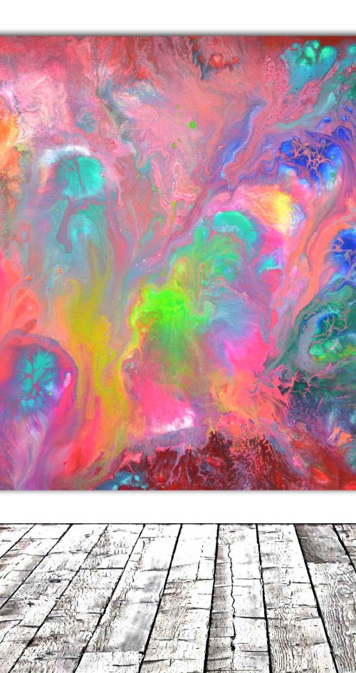 Perfect Harmony X - Abstract Painting, Modern Fauve Neogestural - Ready to Hang, Office, Home, Hotel and Restaurant Wall Decoration by Soos Tiberiu
