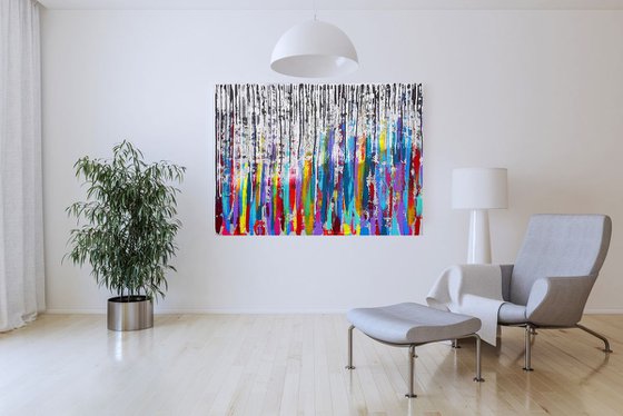 Back Home - XL colorful abstract painting