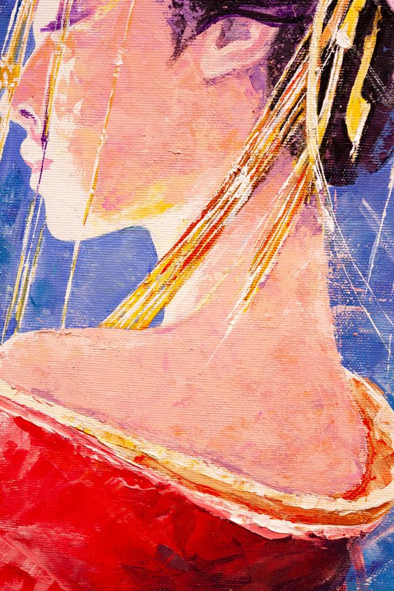 Woman in red
