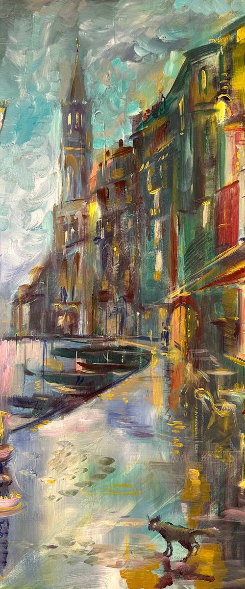 Evening city by Irina Shmeleva