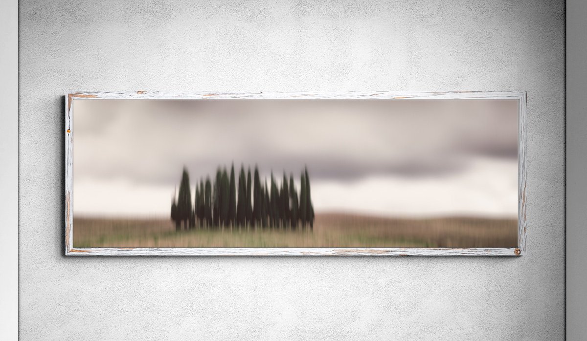 Impressionistic Photograph , I Cipressini (Studio 7) By Karim Carella, 41 X 15, Artwork For Sale On Artfinder