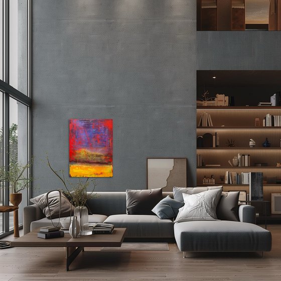 Between flame and blue