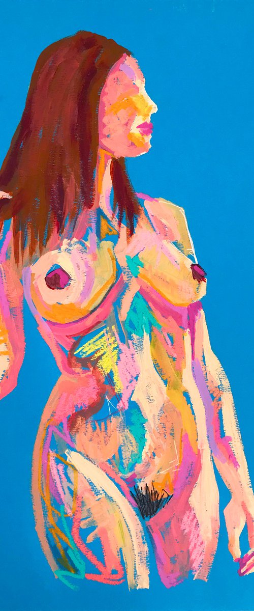 Female Nude Painting On Paper by Andrew Orton