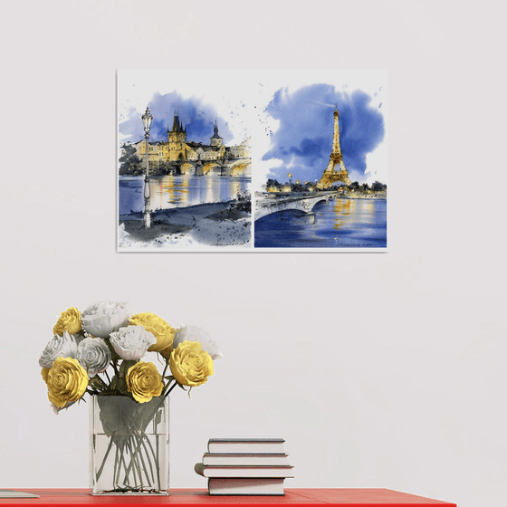 Paris and Prague(Diptych)