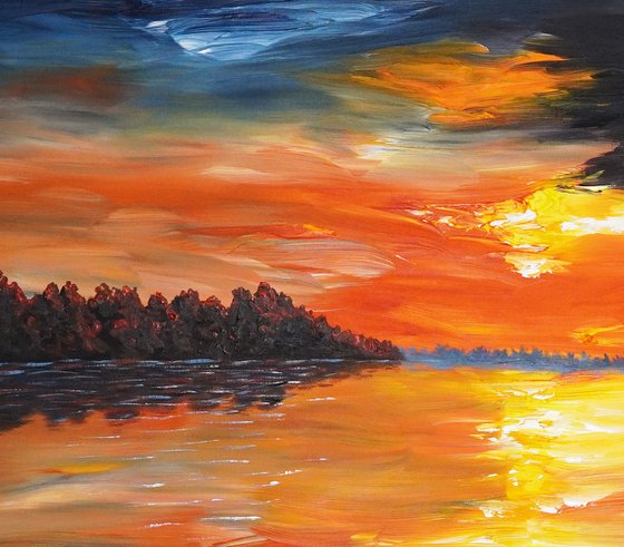 Romantic Evening Lake D 3