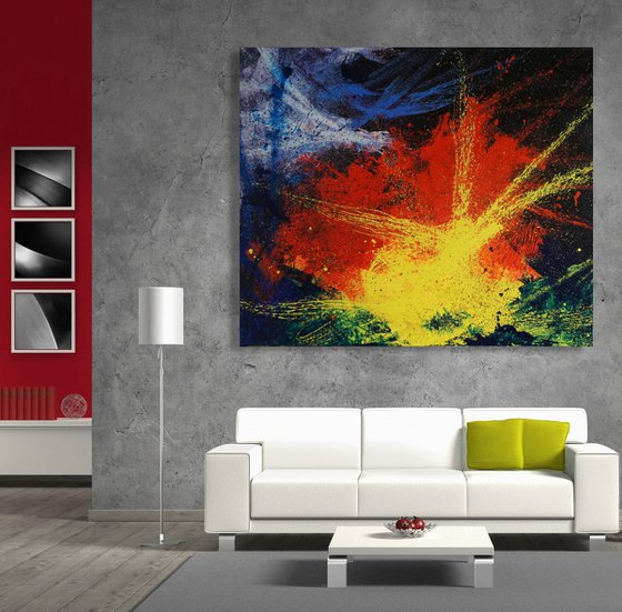 The Blast (120 x 100 cm) XXL oil (48 x 40 inches)