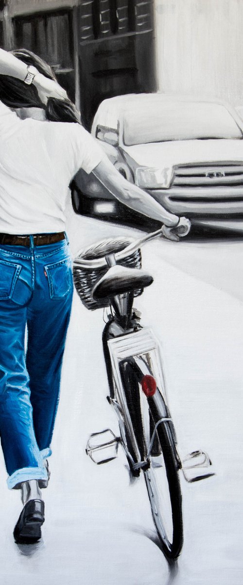 City girl, 60*80, oil on linen by Inna Medvedeva