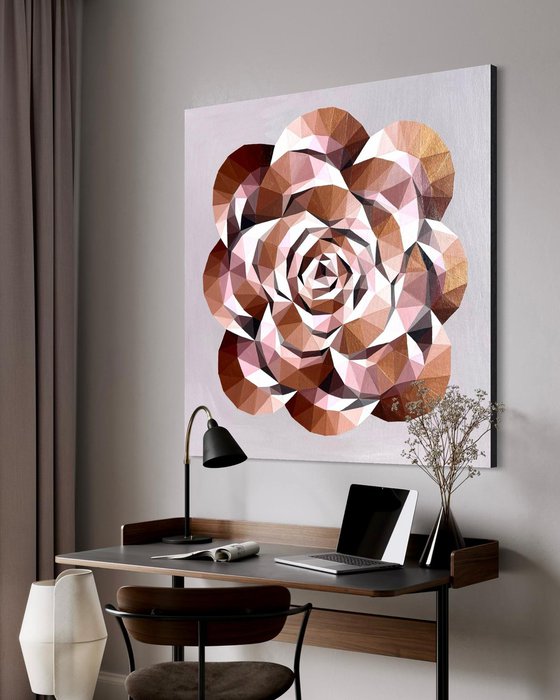 GEOMETRIC GOLDEN TEA ROSE