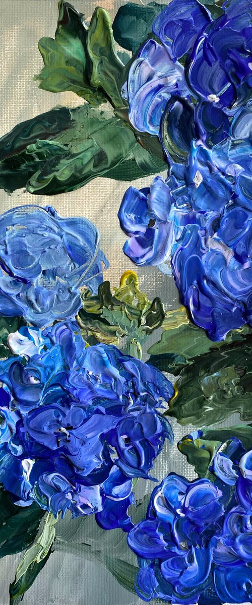 Cobalt Hydrangea Study — Bedugul Bali by Mily Art