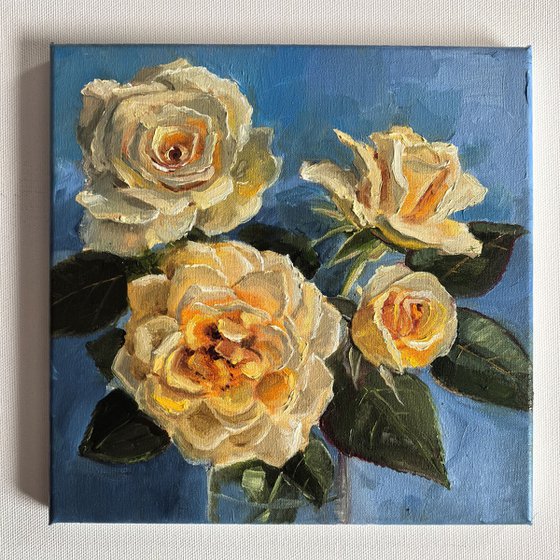 Yellow roses still life