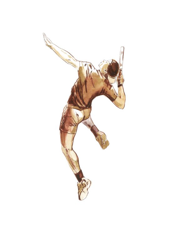 Padel Playerjumping 2 drawing