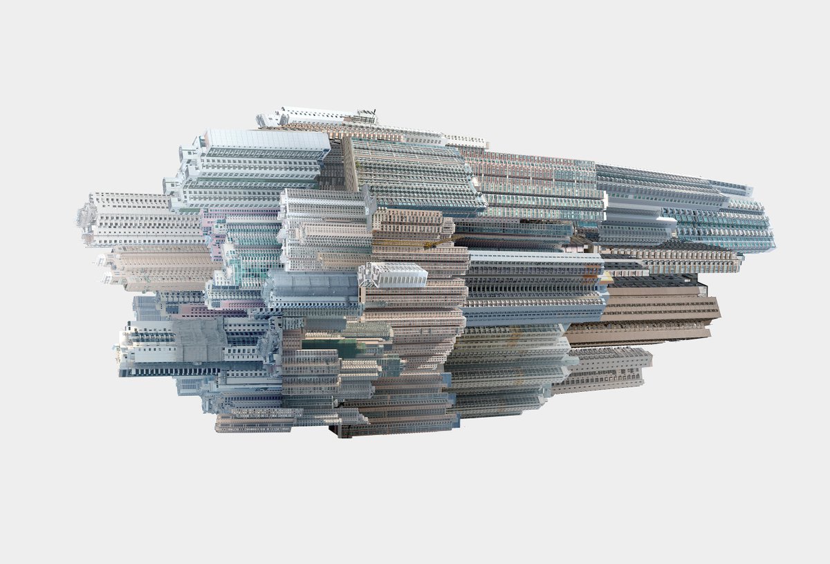 Surrealistic Cityscapes Photograph By Robert Houzar, 52 X 35", The Settlement, Original Artwork