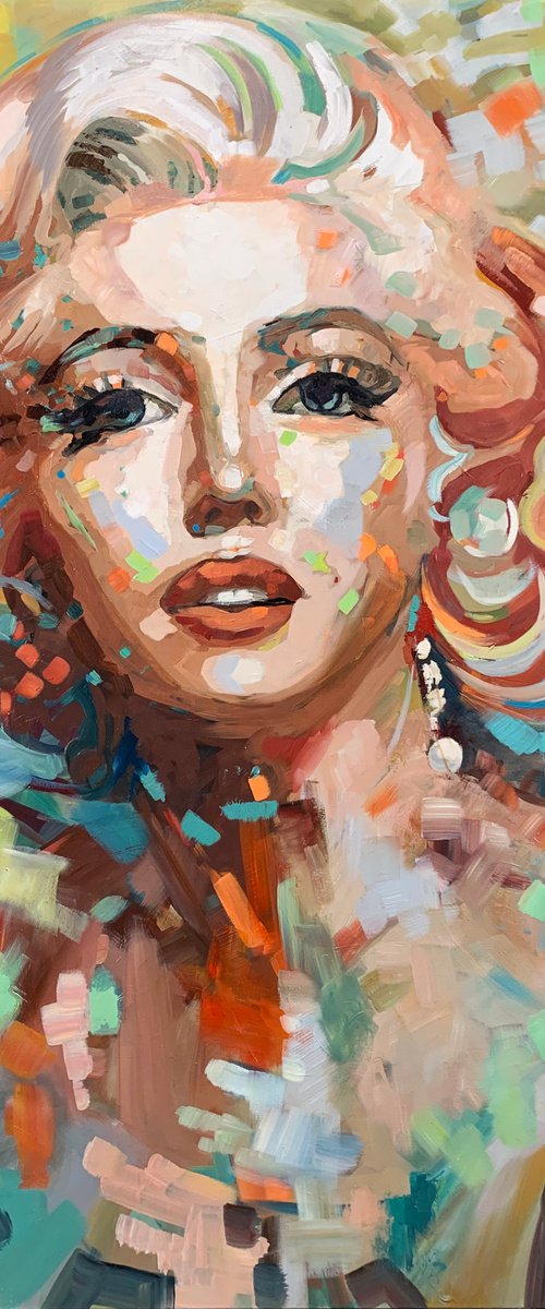 Abstract Oil Painting - Marylin by Sandra Zekk