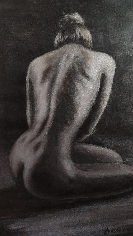 Naked woman back Nude