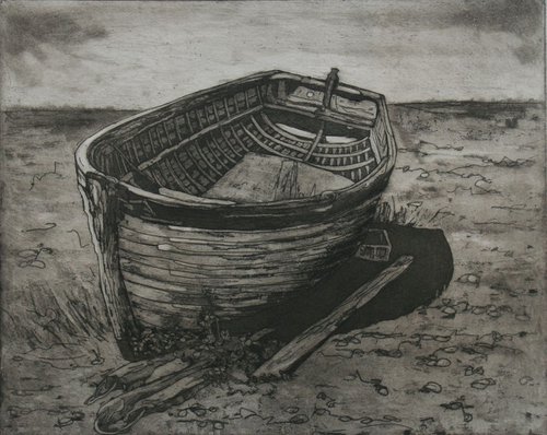 Abandoned Boat, Aldeburgh II by Peg Morris