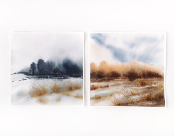 Landscape diptych