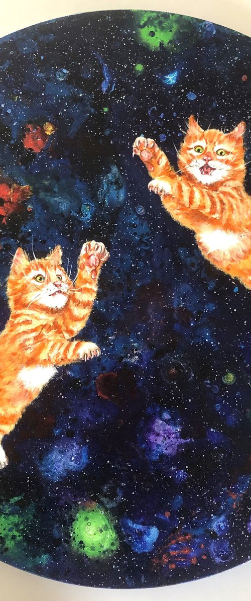 Ginger kittens in space #2 by Lena Smirnova