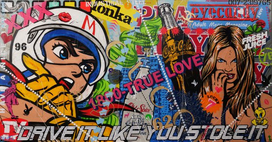 Speedy Stole It 190cm x 100cm Speed Racer Textured Urban Pop Art