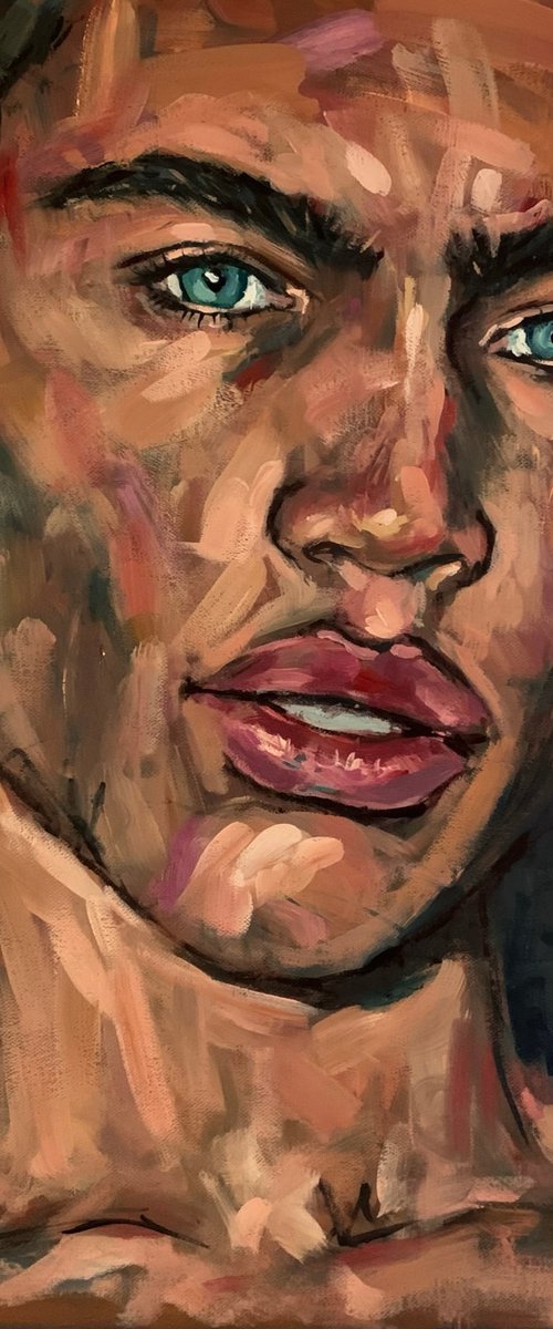 Young man portrait gay erotic male art by Emmanouil Nanouris