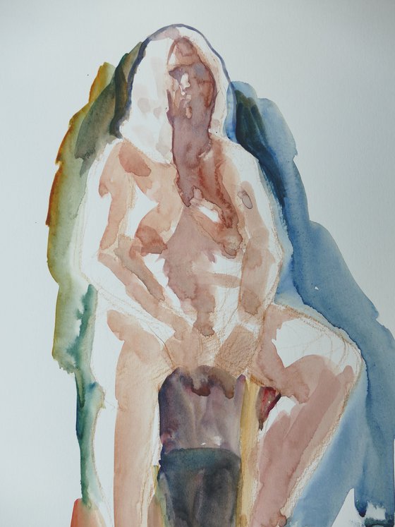 Seated female nude