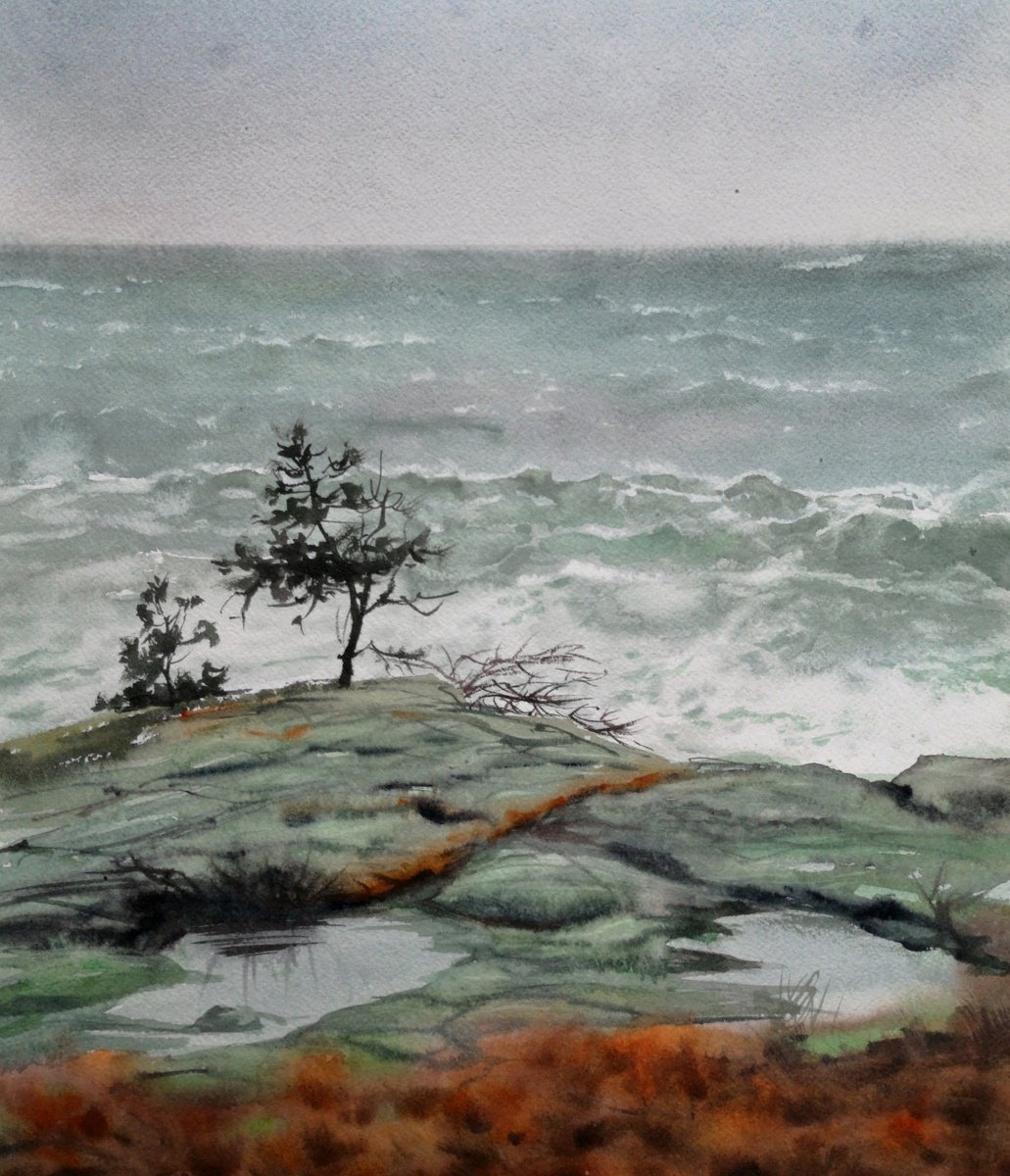 Northern Coast by Olga Beliaeva Watercolour
